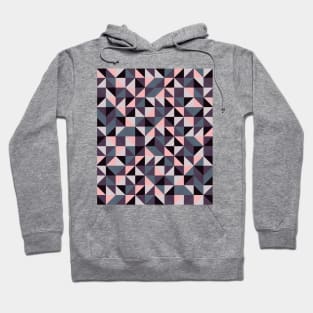 Geometric Art Pattern in Pink, Purple and Grey Hoodie